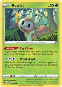 Rowlet (11) - SWSH03: Darkness Ablaze (SWSH03)
