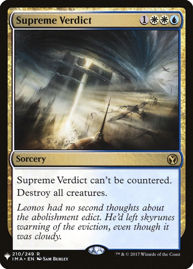Supreme Verdict (IMA-210) - The List (PLST)