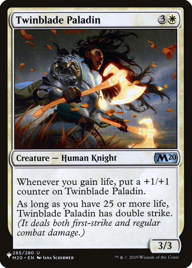 Twinblade Paladin (M20-285) - The List (PLST)