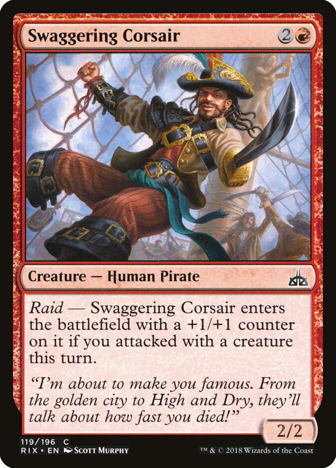 Swaggering Corsair (119) - Rivals of Ixalan (RIX)