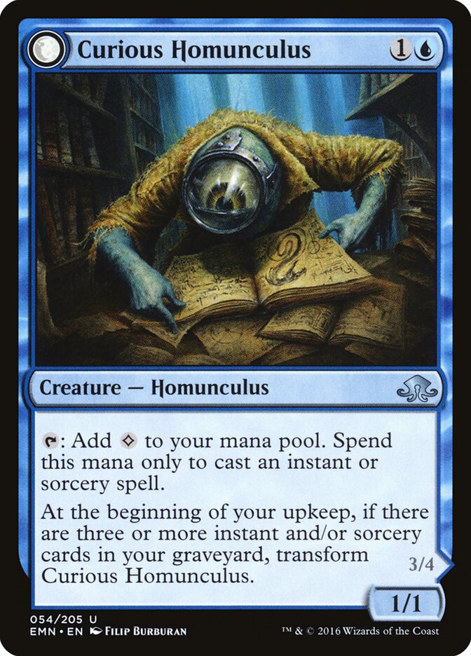 Curious Homunculus // Voracious Reader (54) - Eldritch Moon (EMN)