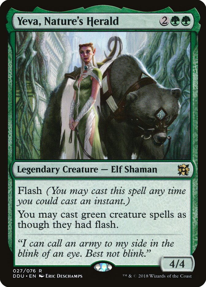 Yeva, Nature's Herald (27) - Duel Decks: Elves vs. Inventors (DDU)