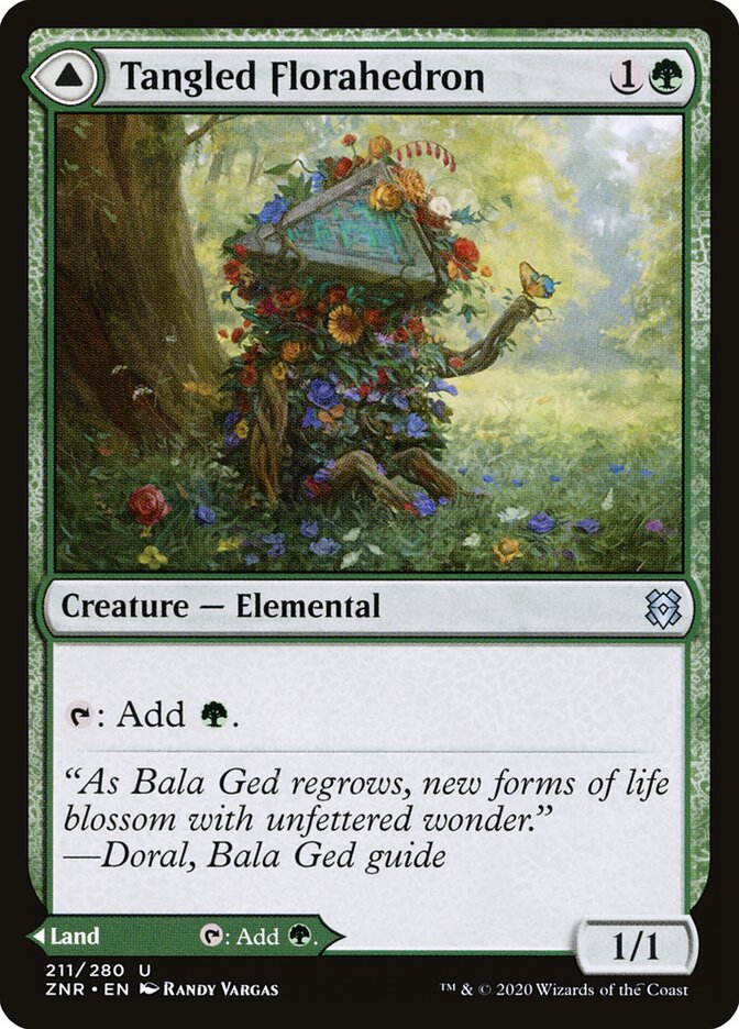 Tangled Florahedron // Tangled Vale (211) - Zendikar Rising (ZNR)