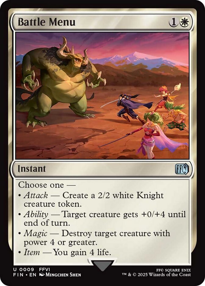 Battle Menu (9) - Final Fantasy (FIN)