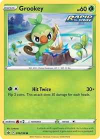 Grookey (16) - SWSH06: Chilling Reign (SWSH06)