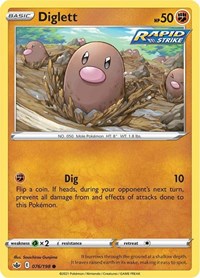 Diglett (76) - SWSH06: Chilling Reign (SWSH06)