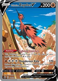 Galarian Zapdos V (Alternate Full Art) (174) - SWSH06: Chilling Reign (SWSH06)