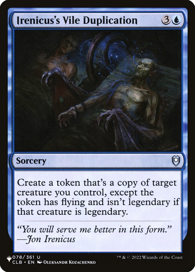 Irenicus's Vile Duplication (CLB-78) - The List (PLST)