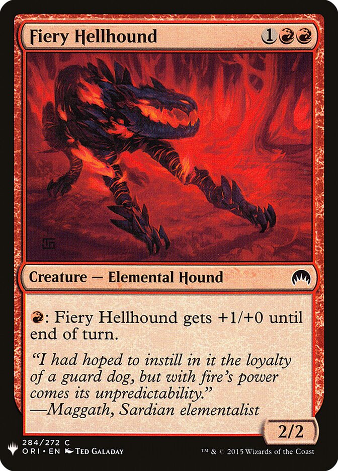 Fiery Hellhound (ORI-284) - The List (PLST)