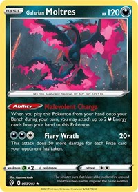Galarian Moltres (93) - SWSH07: Evolving Skies (SWSH07)