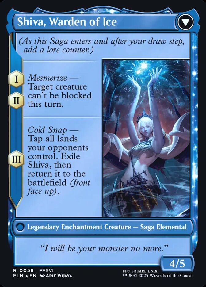Jill, Shiva's Dominant // Shiva, Warden of Ice (58s) - Final Fantasy Promos (PFIN)