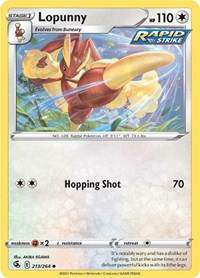 Lopunny (213) - SWSH08: Fusion Strike (SWSH08)