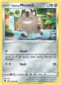 Galarian Meowth (180) - SWSH08: Fusion Strike (SWSH08)