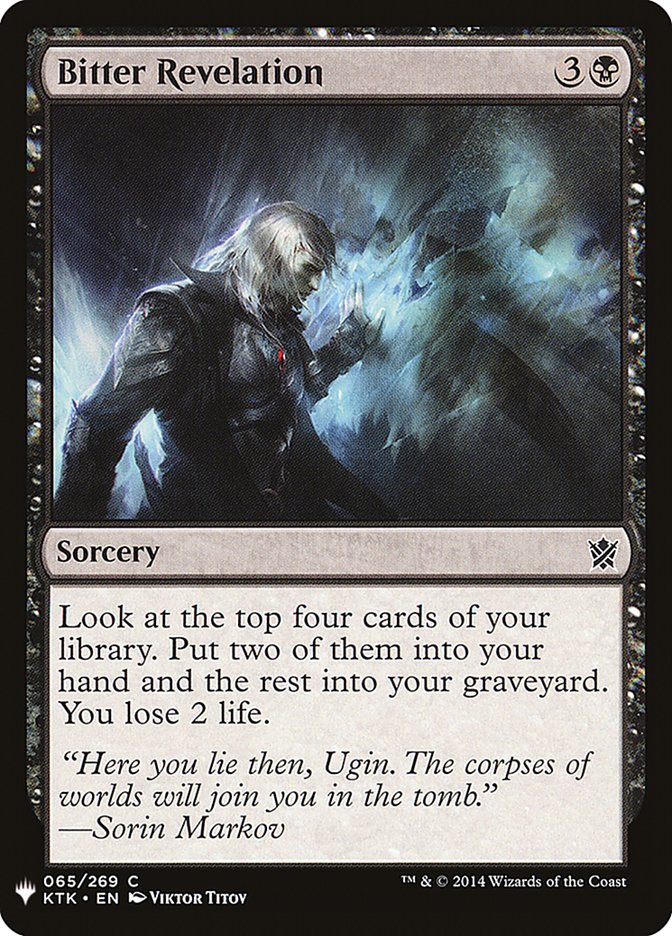 Bitter Revelation - The List (PLST)
