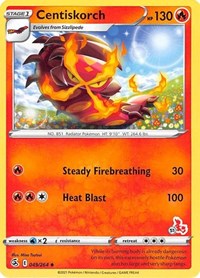 Centiskorch - 049/264 (#51 Cinderace Stamped) (49) - Battle Academy 2022 (BA22)