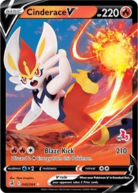 Cinderace V - 043/264 (#60 Cinderace Stamped) (43) - Battle Academy 2022 (BA22)