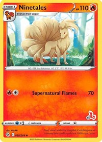 Ninetales - 030/264 (#23 Cinderace Stamped) (30) - Battle Academy 2022 (BA22)