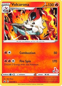 Volcarona - 024/198 (#44 Cinderace Stamped) (24) - Battle Academy 2022 (BA22)