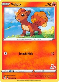 Vulpix - 029/264 (#31 Cinderace Stamped) (29) - Battle Academy 2022 (BA22)