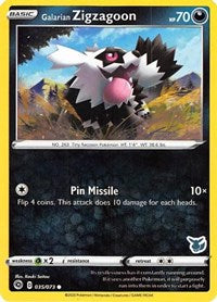 Galarian Zigzagoon - 035/073 (Eevee Stamped) (35) - Battle Academy 2022 (BA22)