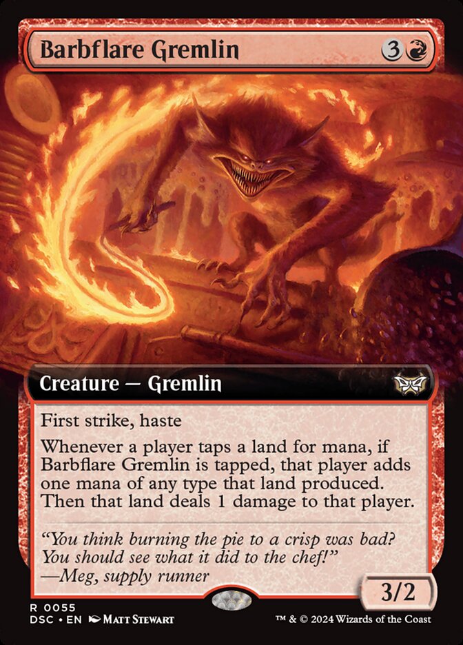 Barbflare Gremlin (55) - Duskmourn: House of Horror Commander (DSC)