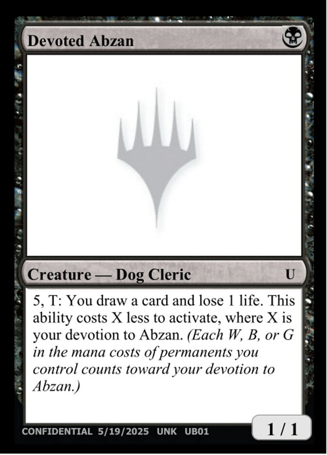 Devoted Abzan (UB01) - Unknown Event (UNK)