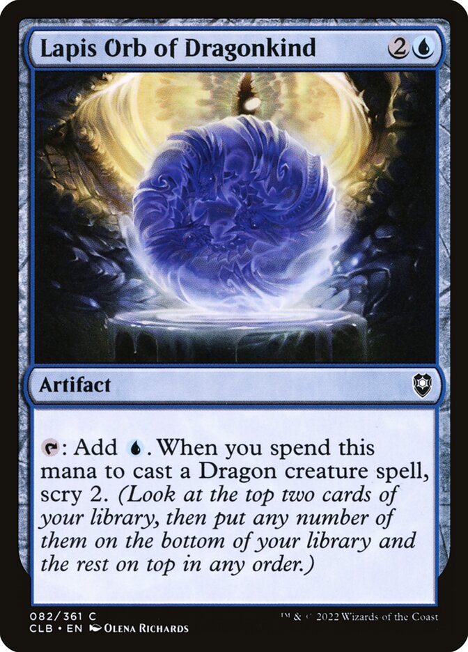 Lapis Orb of Dragonkind (82) - Commander Legends: Battle for Baldur's Gate (CLB)