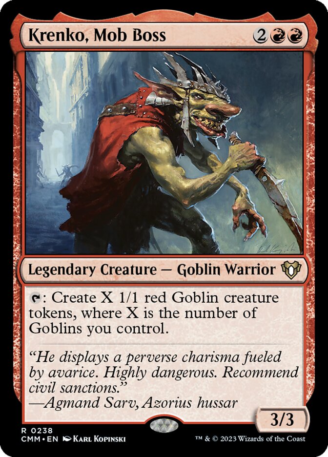 Krenko, Mob Boss (238) - Commander Masters (CMM)