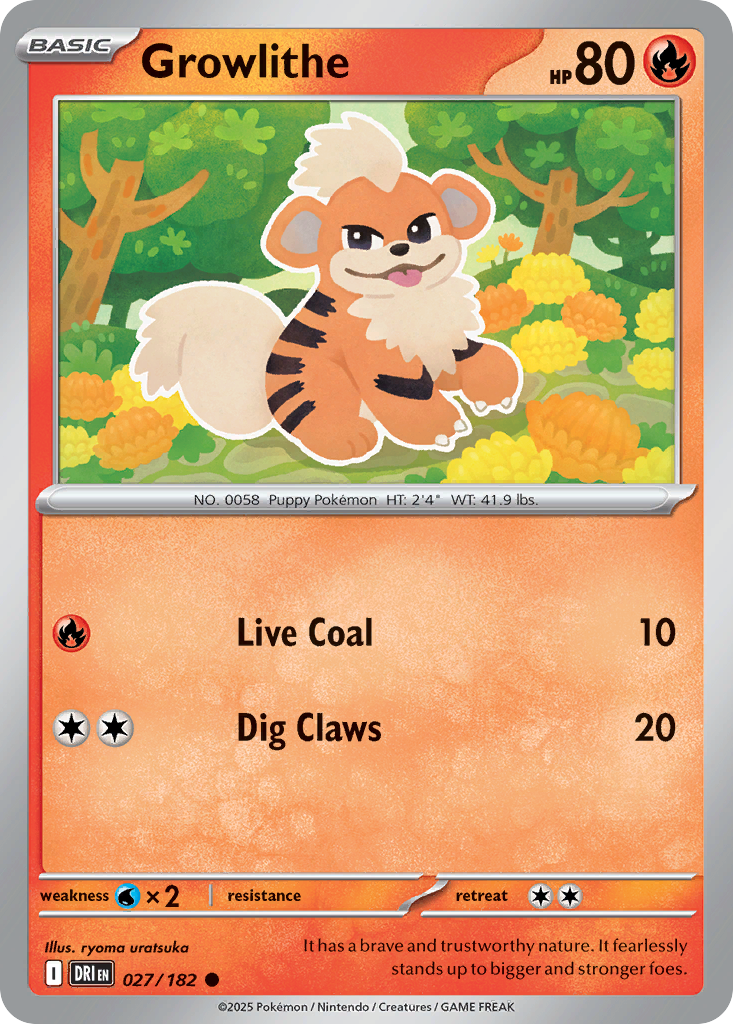 Growlithe (27/182) - Destined Rivals (DRI)