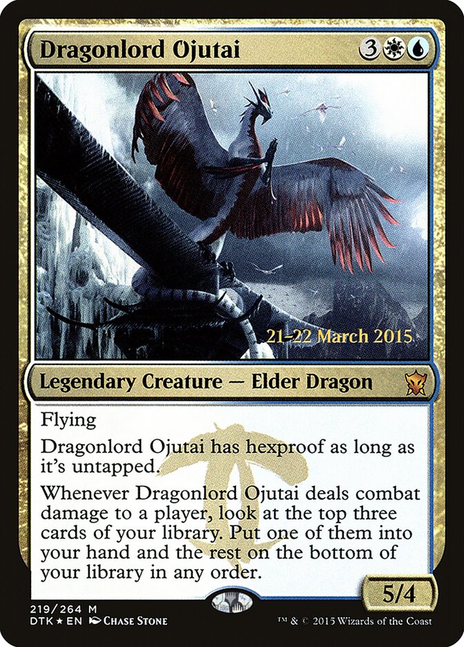 Dragonlord Ojutai (219s) - Dragons of Tarkir Promos (PDTK)