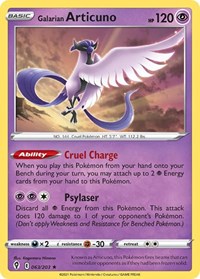Galarian Articuno (63) - Deck Exclusives (PR)