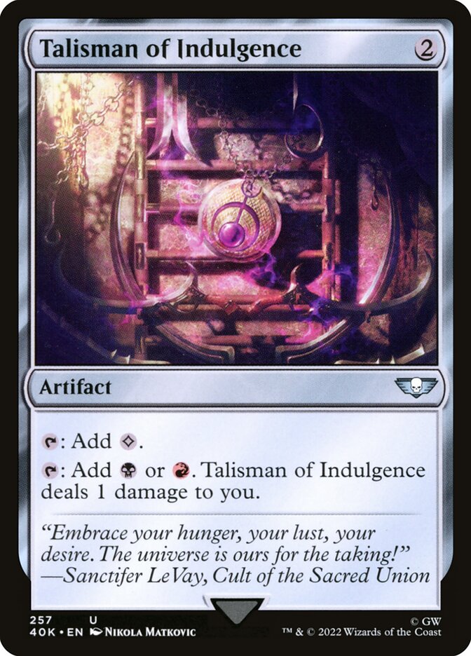 Talisman of Indulgence (257) - Warhammer 40,000 Commander (40K)