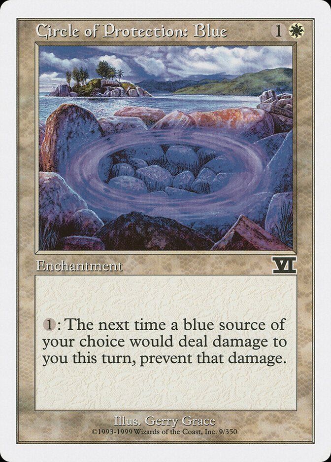 Circle of Protection: Blue (9) - Classic Sixth Edition (6ED)