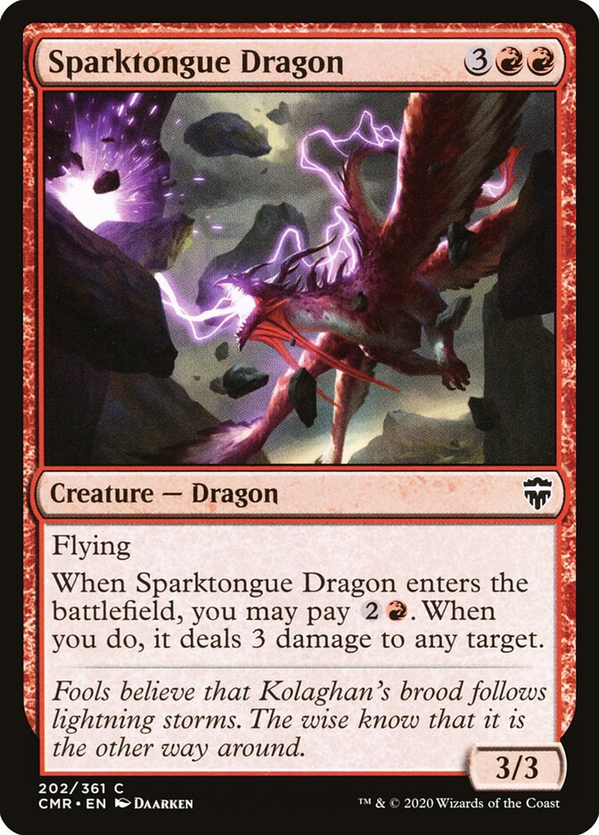 Sparktongue Dragon (202) - Commander Legends (CMR)