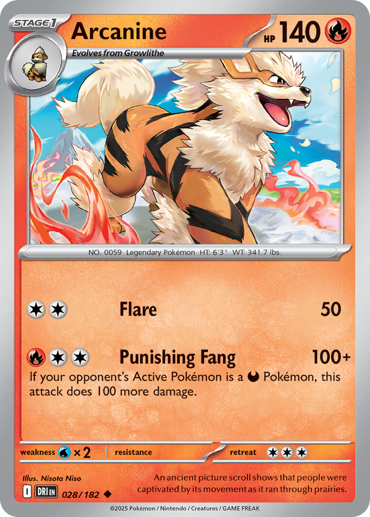 Arcanine (28/182) - Destined Rivals (DRI)