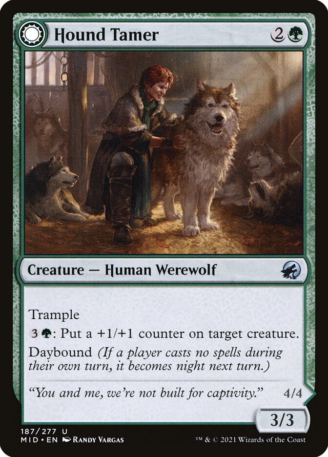 Hound Tamer // Untamed Pup (187) - Innistrad: Midnight Hunt (MID)
