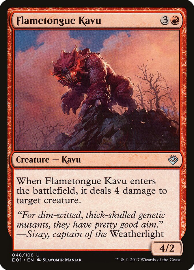 Flametongue Kavu (48) - Archenemy: Nicol Bolas (E01)