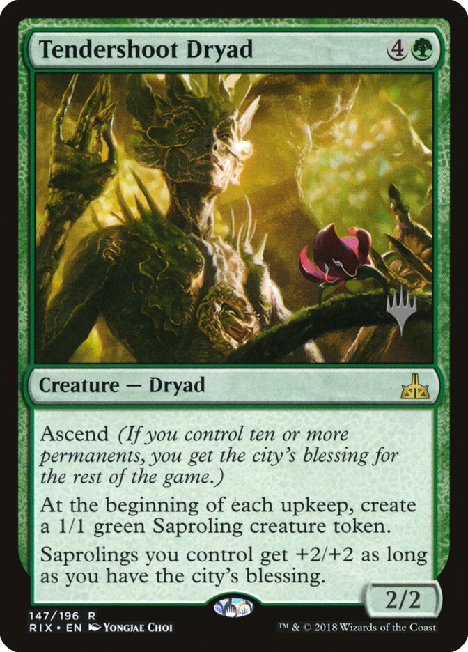 Tendershoot Dryad (147p) - Rivals of Ixalan Promos (PRIX)