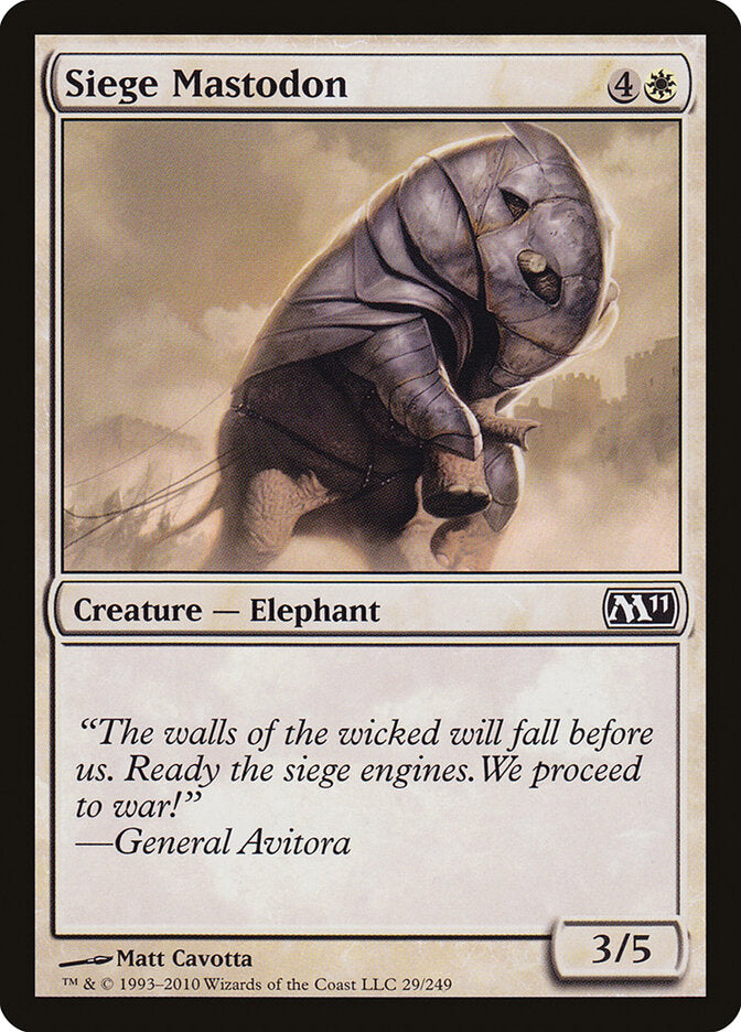 Siege Mastodon (29) - Magic 2011 (M11)