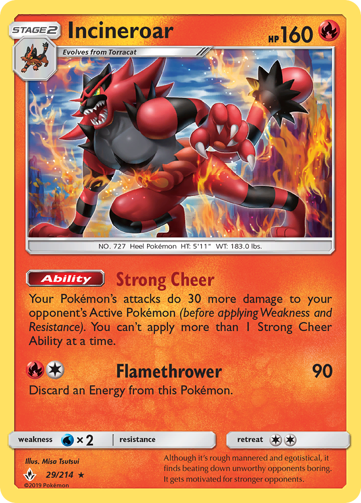 Incineroar (29/214) - Unbroken Bonds (UNB)