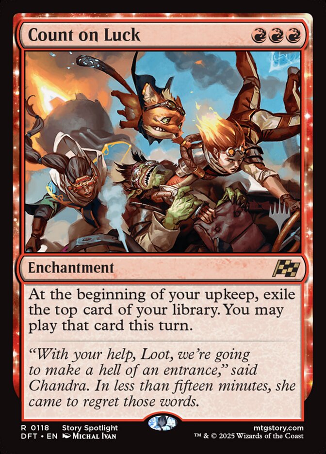 Count on Luck (118p) - Aetherdrift Promos (PDFT)