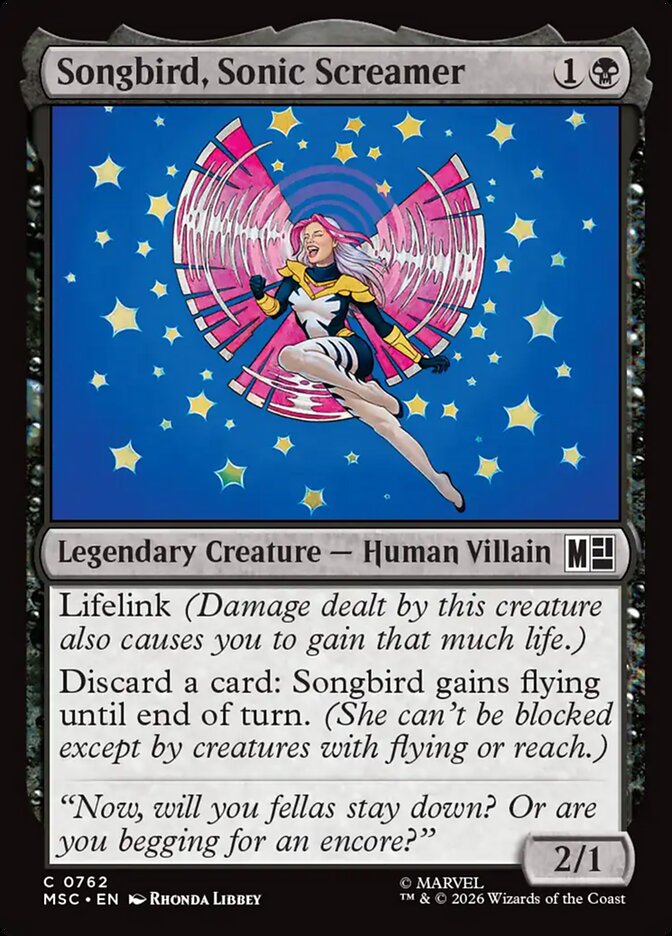 Songbird, Sonic Screamer (762) - Marvel Super Heroes Commander (MSC)