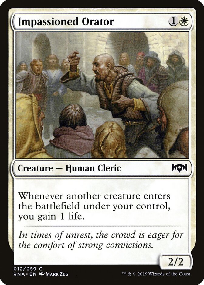 Impassioned Orator (12) - Ravnica Allegiance (RNA)
