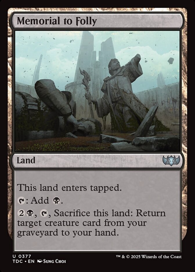 Memorial to Folly (377) - Tarkir: Dragonstorm Commander (TDC)