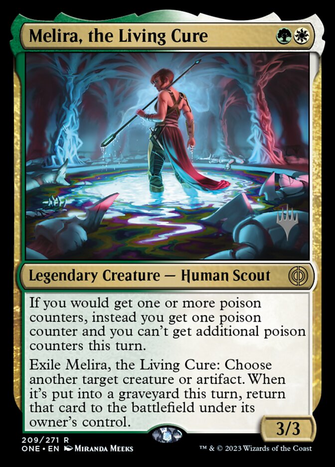 Melira, the Living Cure (209p) - Phyrexia: All Will Be One Promos (PONE)