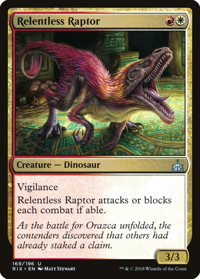 Relentless Raptor (169) - Rivals of Ixalan (RIX)