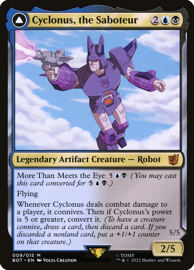 Cyclonus, the Saboteur // Cyclonus, Cybertronian Fighter (9) - Transformers (BOT)