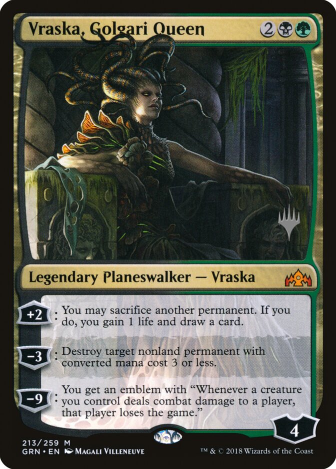 Vraska, Golgari Queen (213p) - Guilds of Ravnica Promos (PGRN)