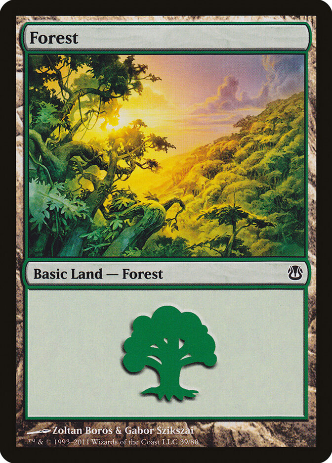 Forest (39) - Duel Decks: Ajani vs. Nicol Bolas (DDH)