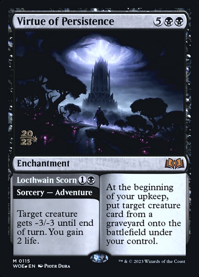 Virtue of Persistence // Locthwain Scorn (115s) - Wilds of Eldraine Promos (PWOE)